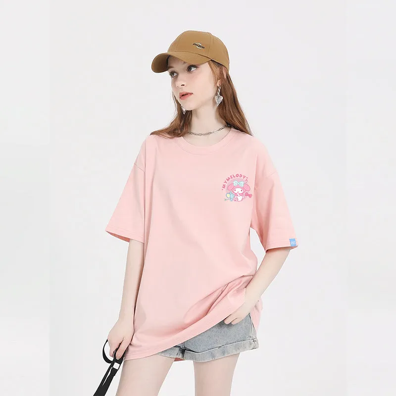 Kawaii Sweet Style Pink My Melody Printed T-shirt