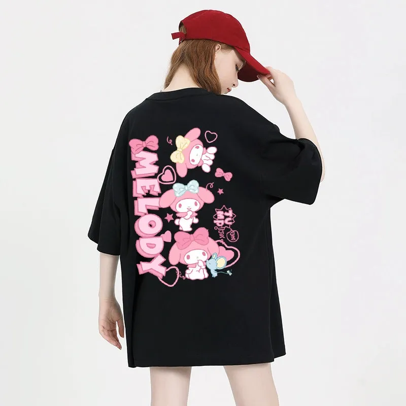 Kawaii Sweet Style Pink My Melody Printed T-shirt