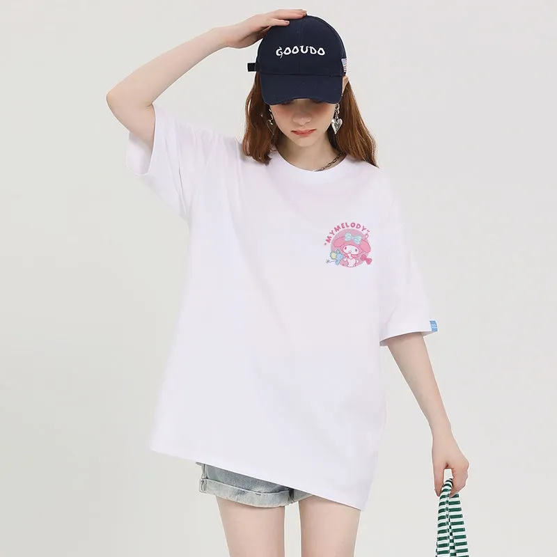 Kawaii Sweet Style Pink My Melody Printed T-shirt