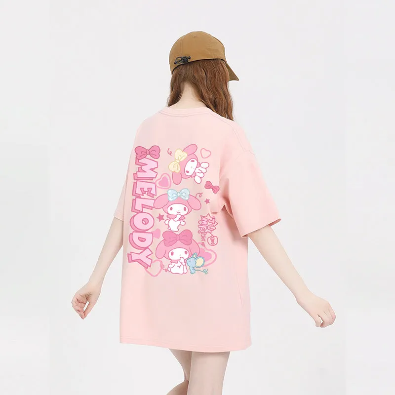 Kawaii Sweet Style Pink My Melody Printed T-shirt