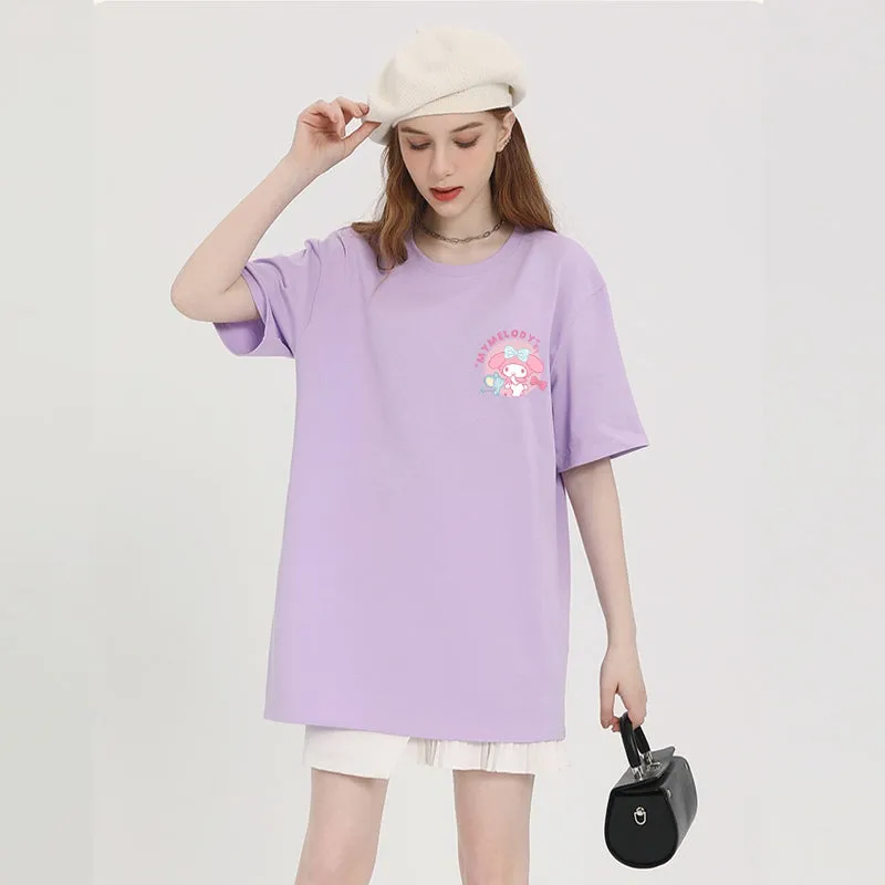 Kawaii Sweet Style Pink My Melody Printed T-shirt