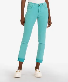 KUT Amy Mid Rise Crop Straight Leg - Spearmint