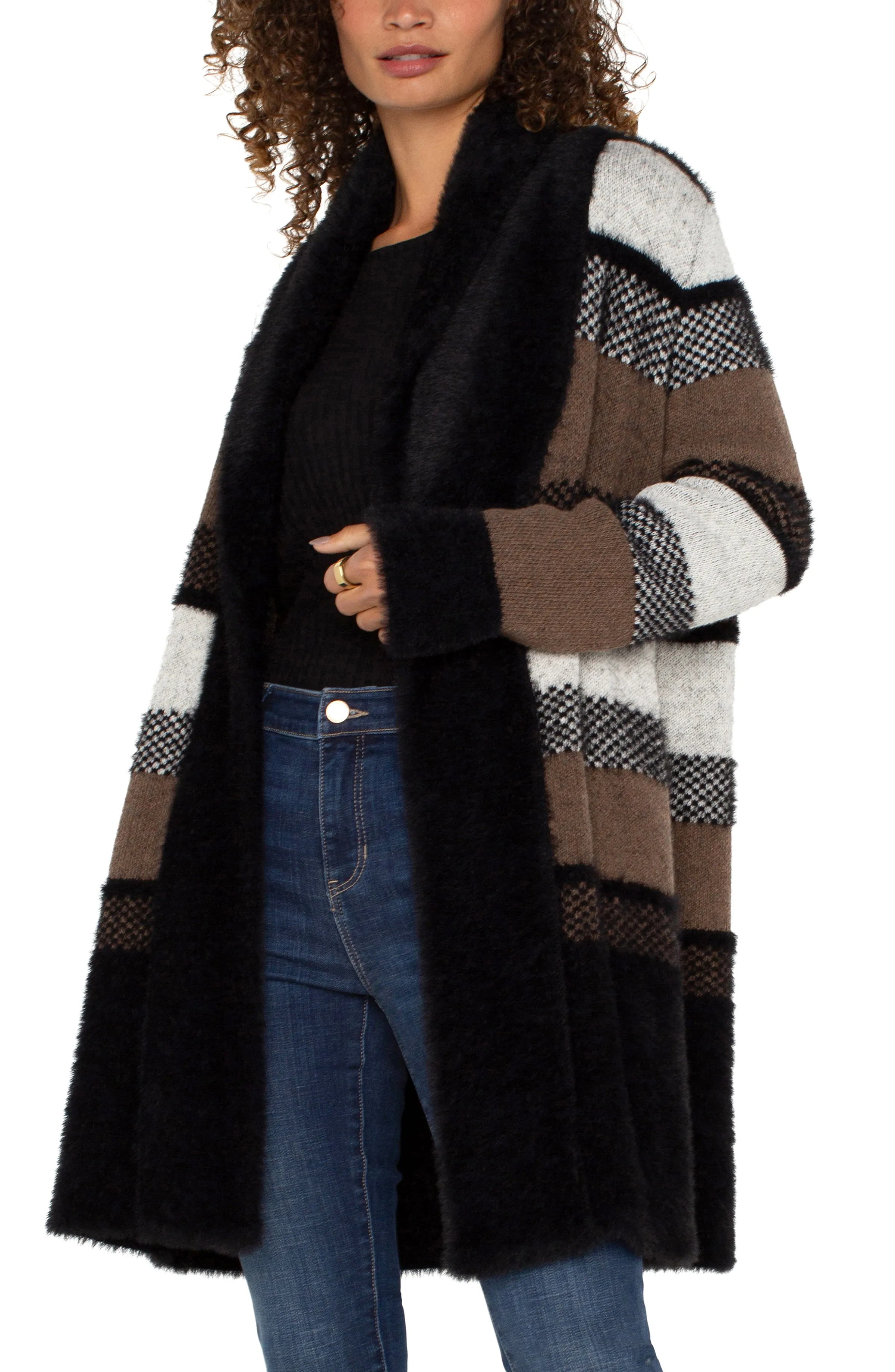 LONG SLEEVE SWEATER COAT
