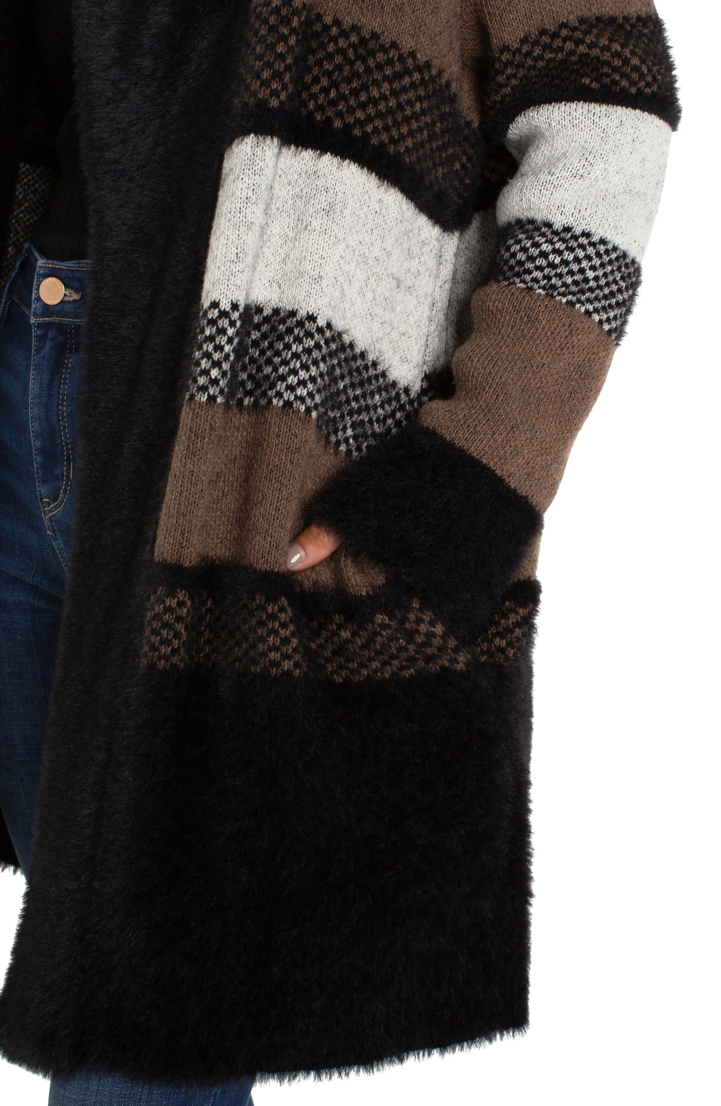 LONG SLEEVE SWEATER COAT