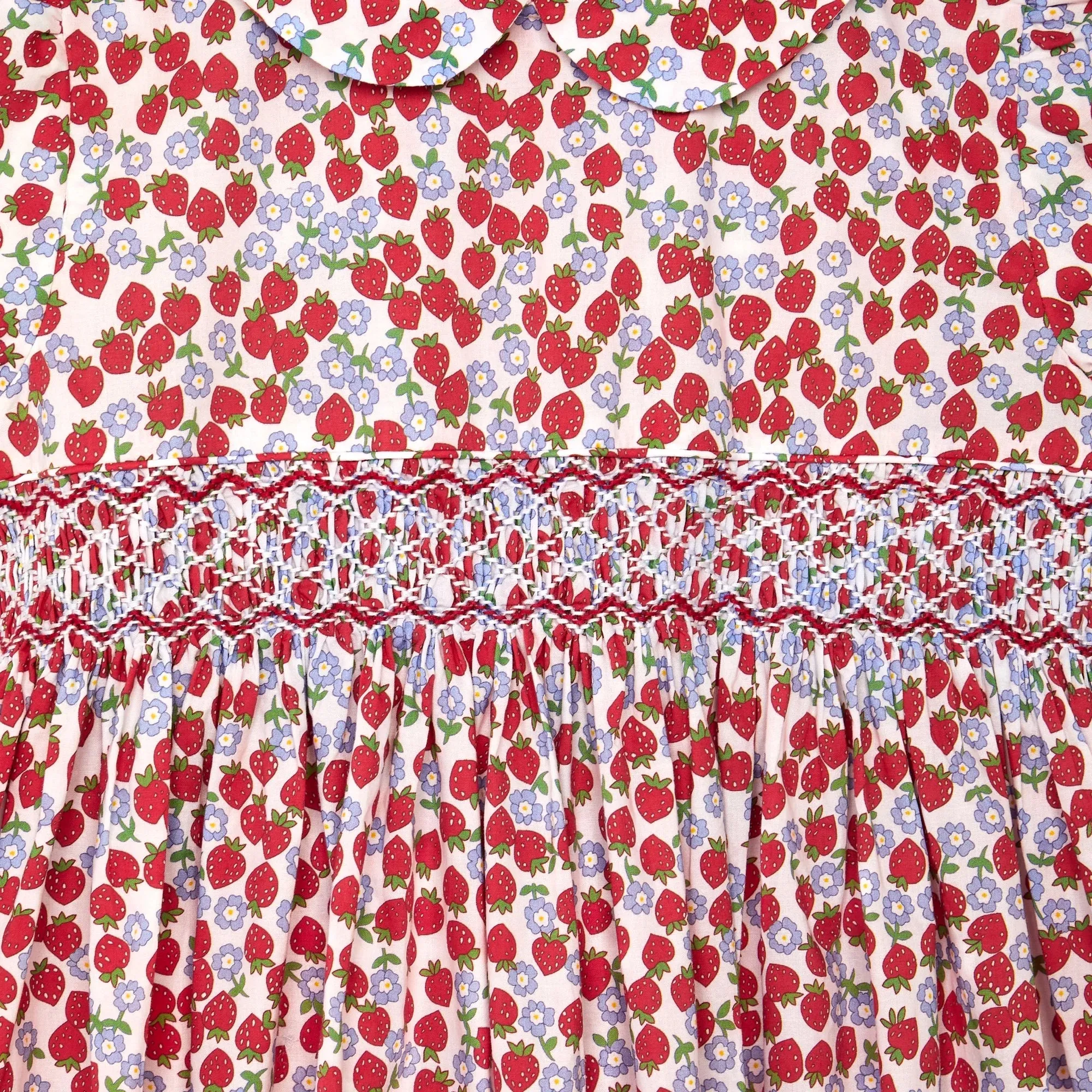 Maddy Dress | Smocked Strawberry Floral (3-4, 5-6, 6-7)