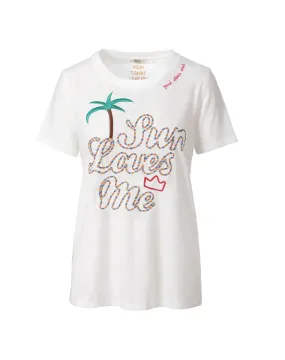 Me 369 Willow Palm Embroidered Tee Shirt