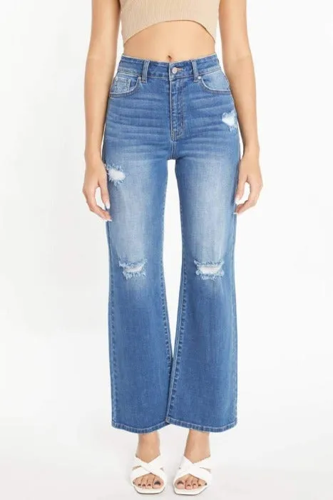 Medium Wash Wide Leg Jeans
