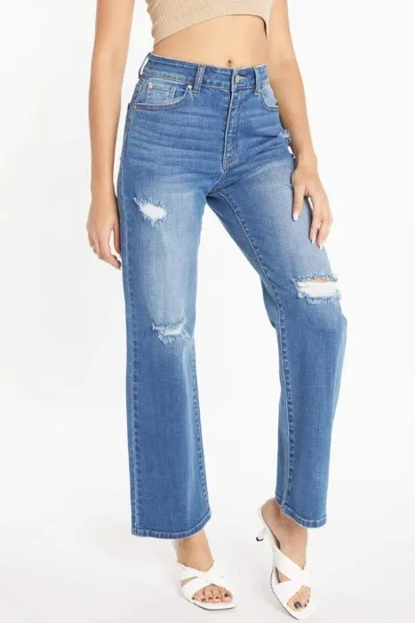 Medium Wash Wide Leg Jeans