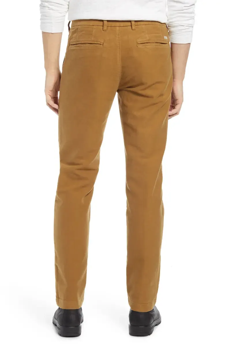 Mens Barbour Neuston Soft Brushed Moleskin Pants - Sandstone Color, Premium Comfort Fit Trousers