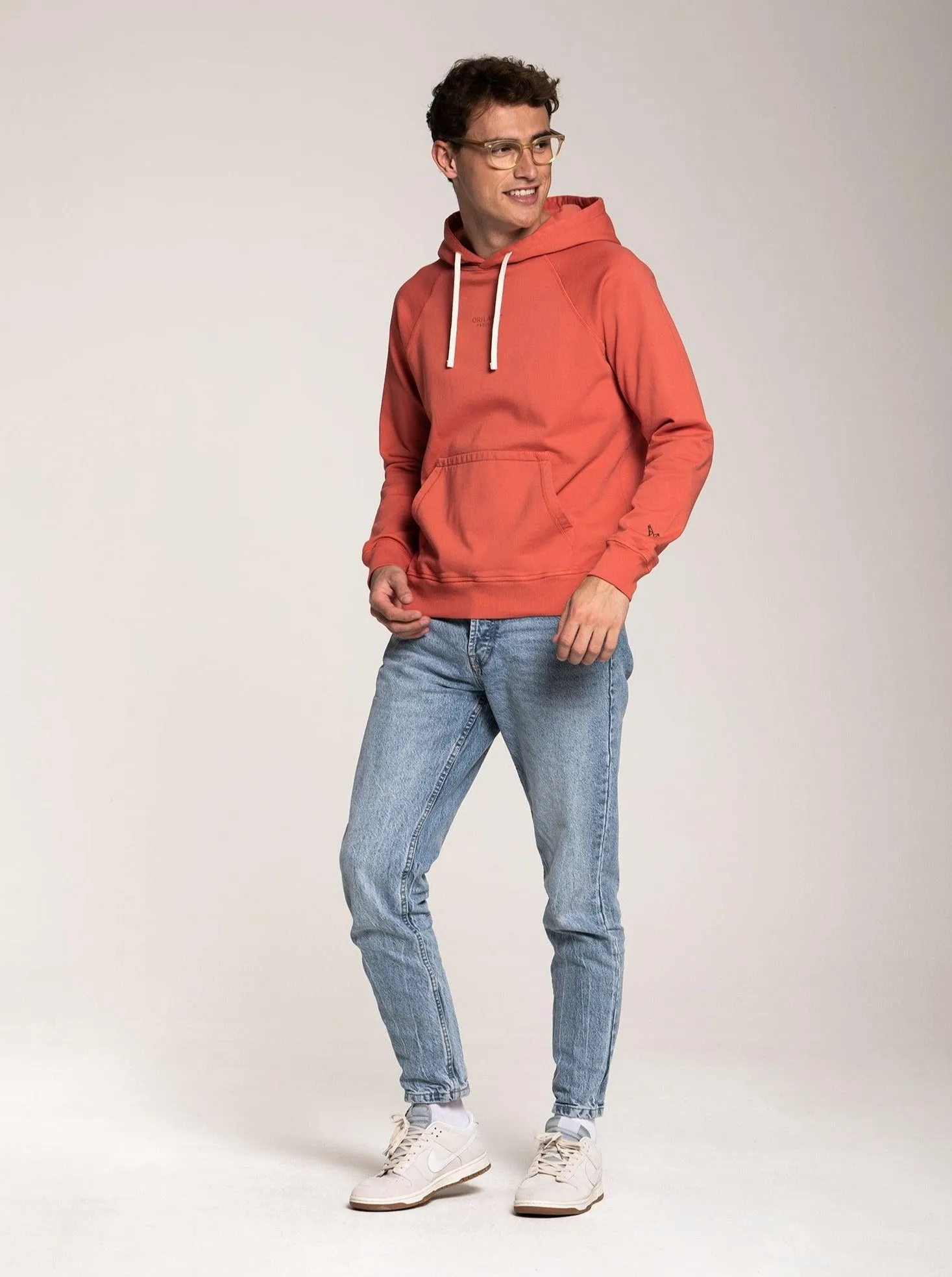 Men's Terry Hoodie - Coral