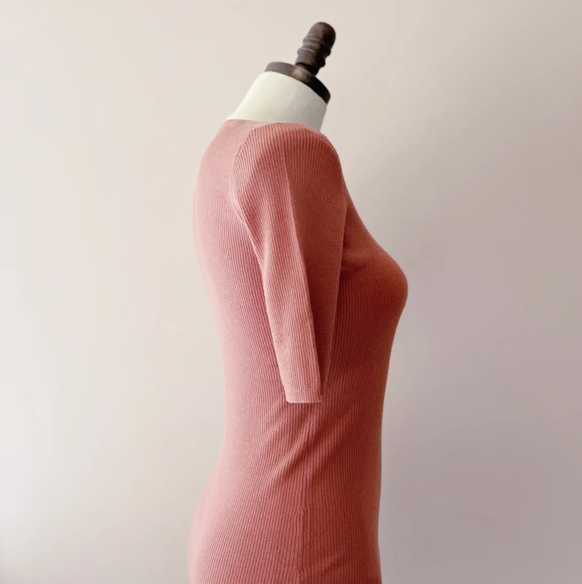 Merino wool rib knit tee top | Women’s knitwear