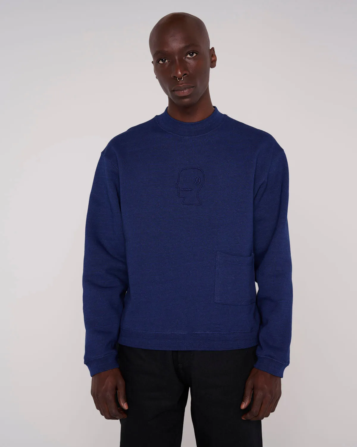 Mockneck Sweatshirt - Indigo