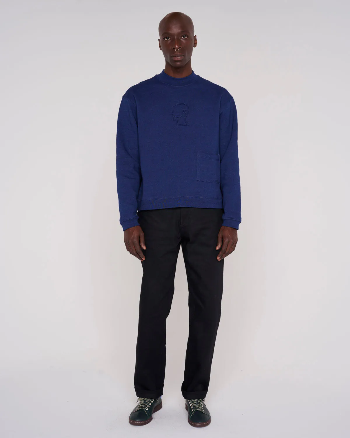 Mockneck Sweatshirt - Indigo