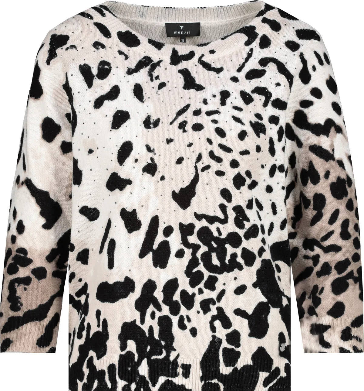 MONARI Jumper With Leopard Pattern