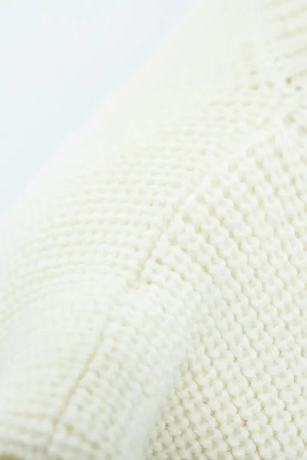 Napoli NAP High Neck Knitted Top in Porcelain