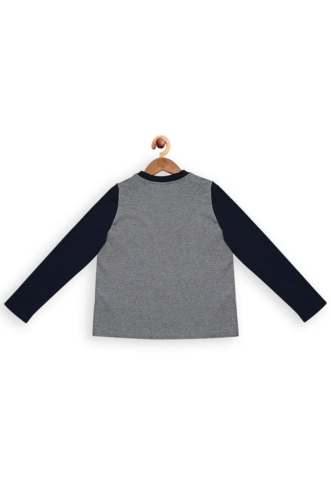 One Friday Kids Boys Grey Printed T-Shirt