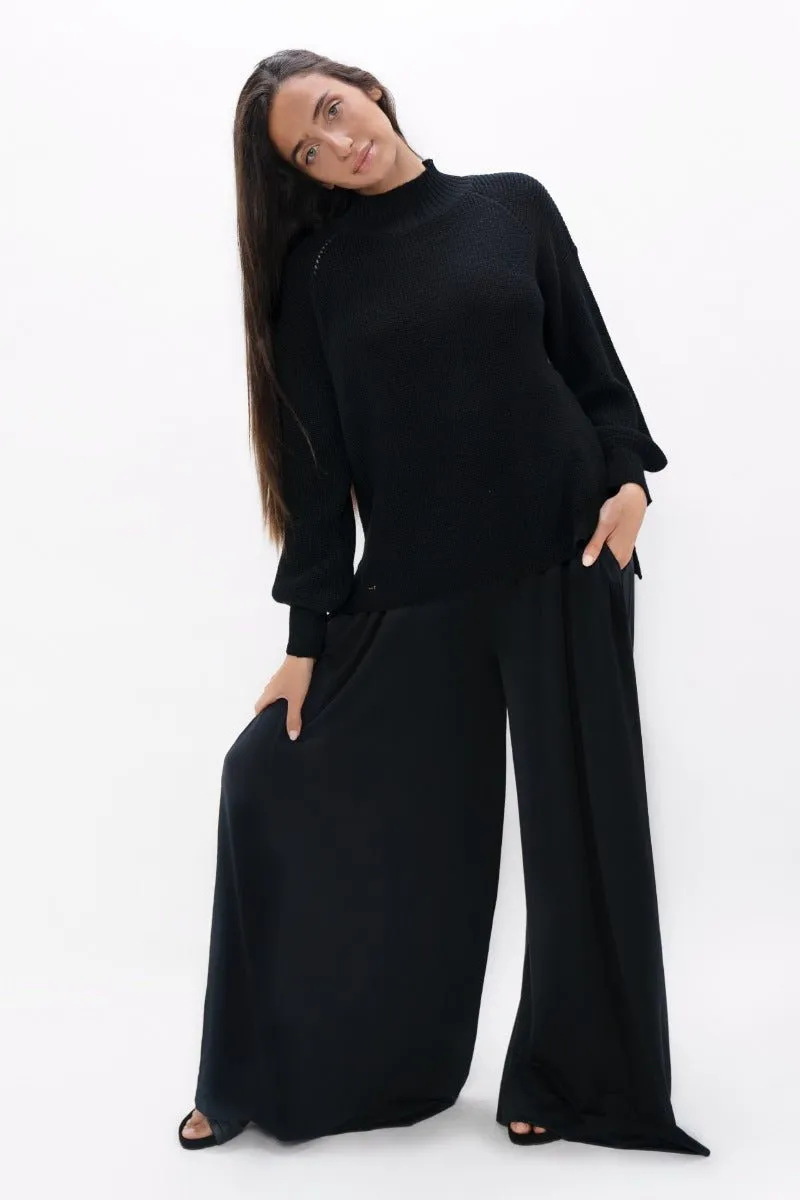 Ottawa YOW High Neck Sweater in Licorice