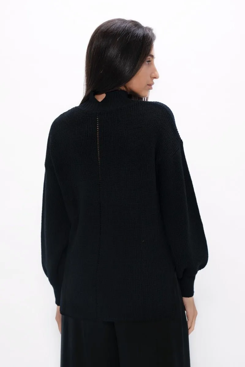 Ottawa YOW High Neck Sweater in Licorice