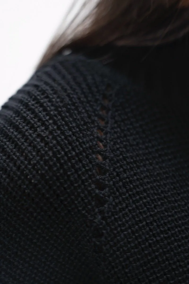 Ottawa YOW High Neck Sweater in Licorice