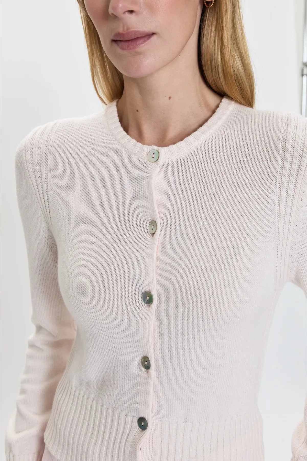 Pistola Taye Shrunken Pink Sweater In Barley Pink