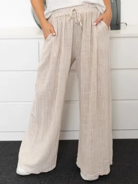 Quinn pants stripe beige