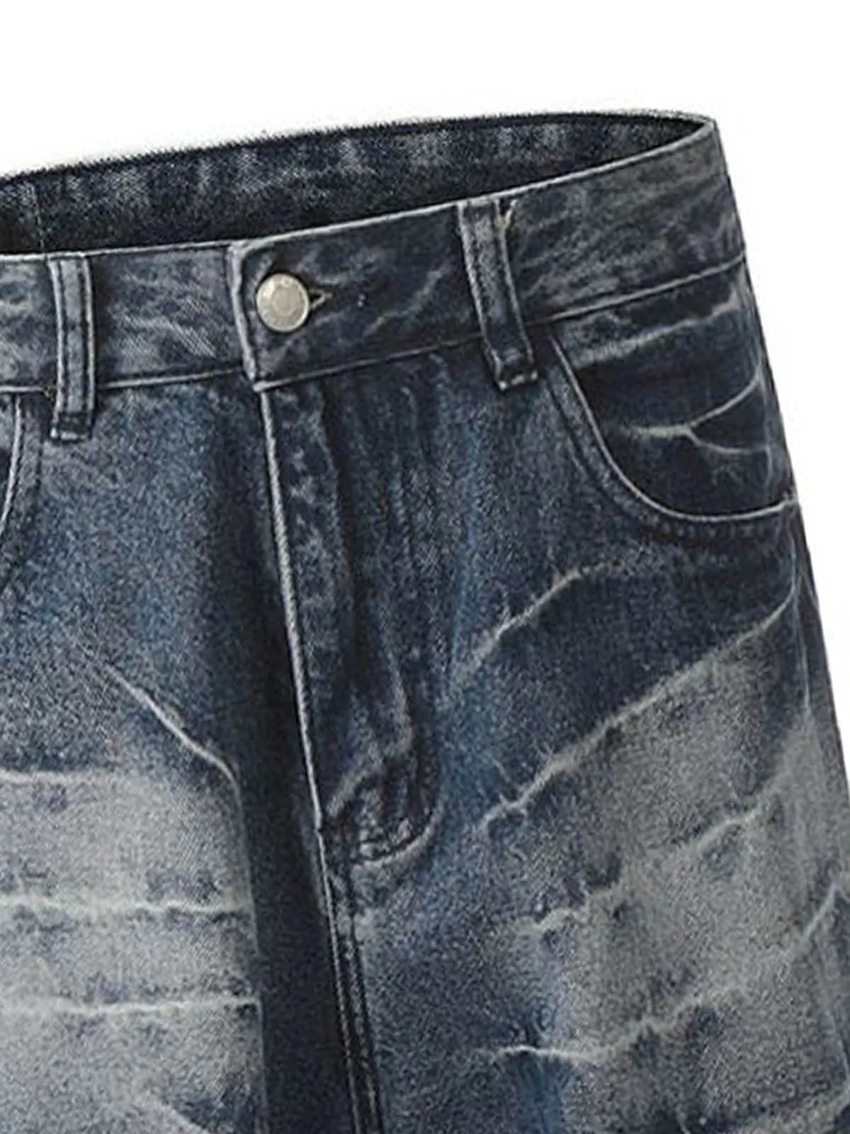 Retro Neutral Washed Straight Jeans