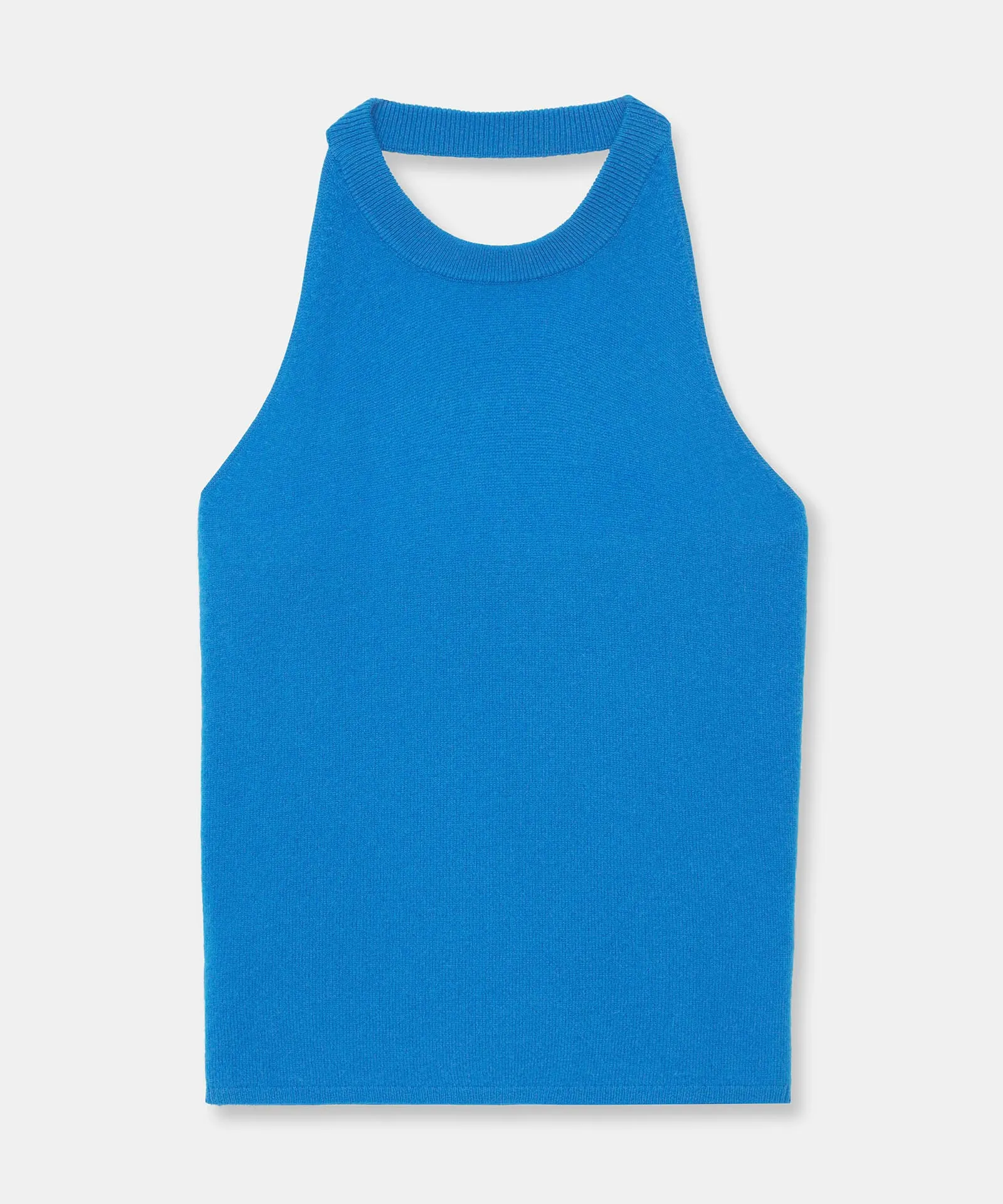 Luxurious Signature Cashmere Halter Neck Top - Elegant Womens Fashion Blouse
