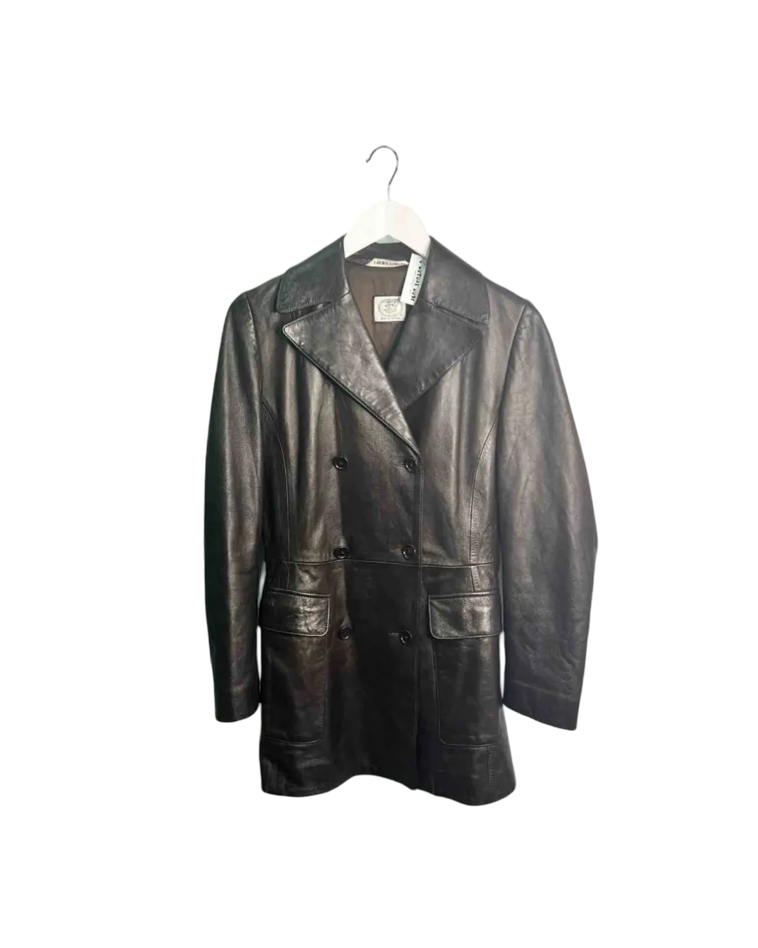 Size S - Laura Ashley Vintage Leather Trench Coat