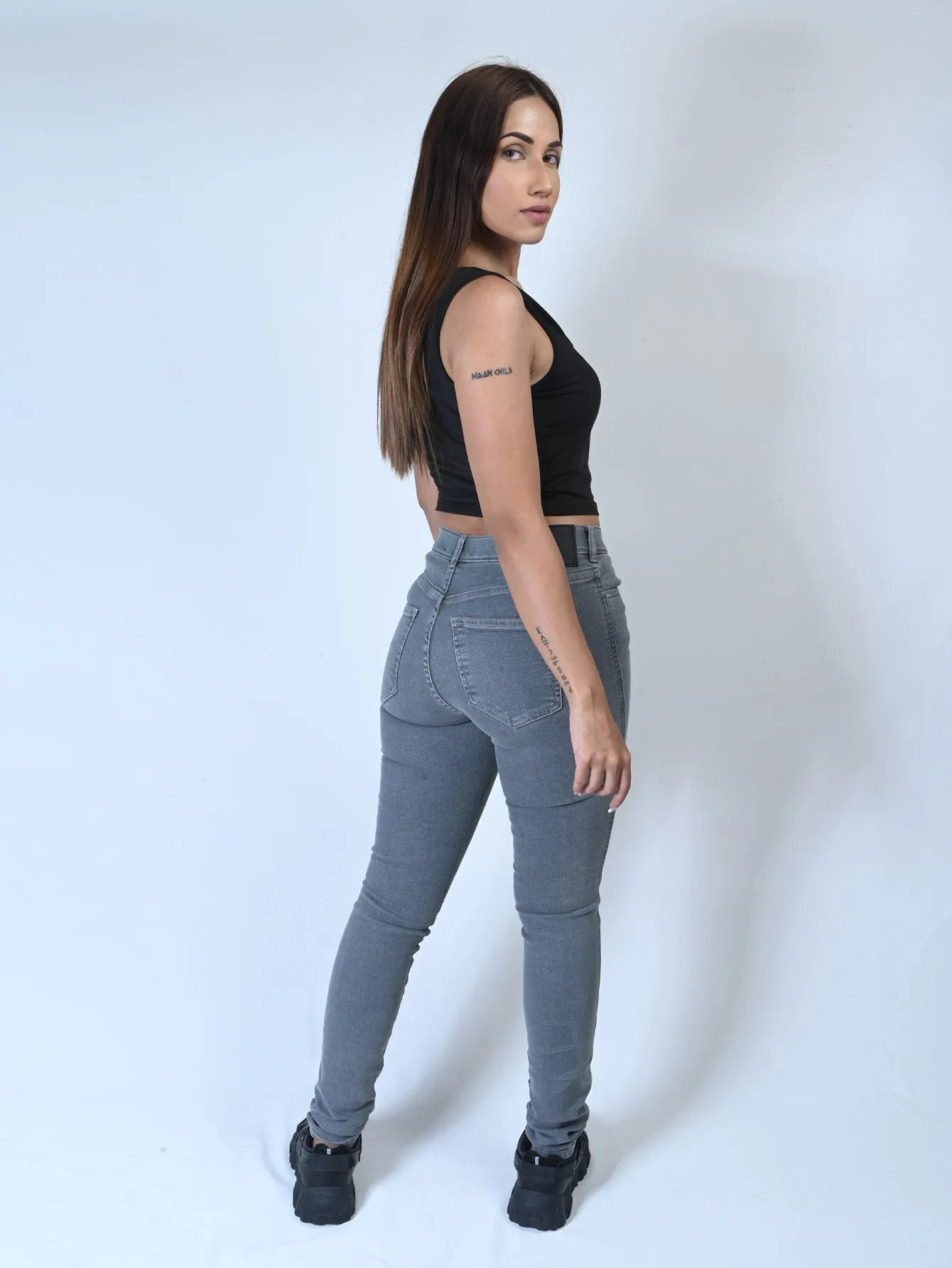 Skinny Fit Plain Jeans