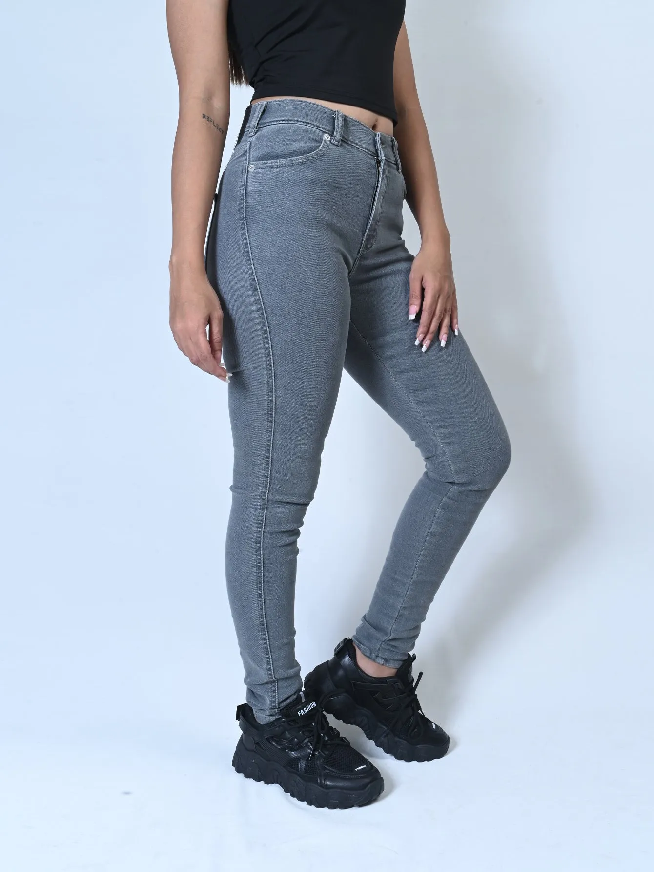 Skinny Fit Plain Jeans