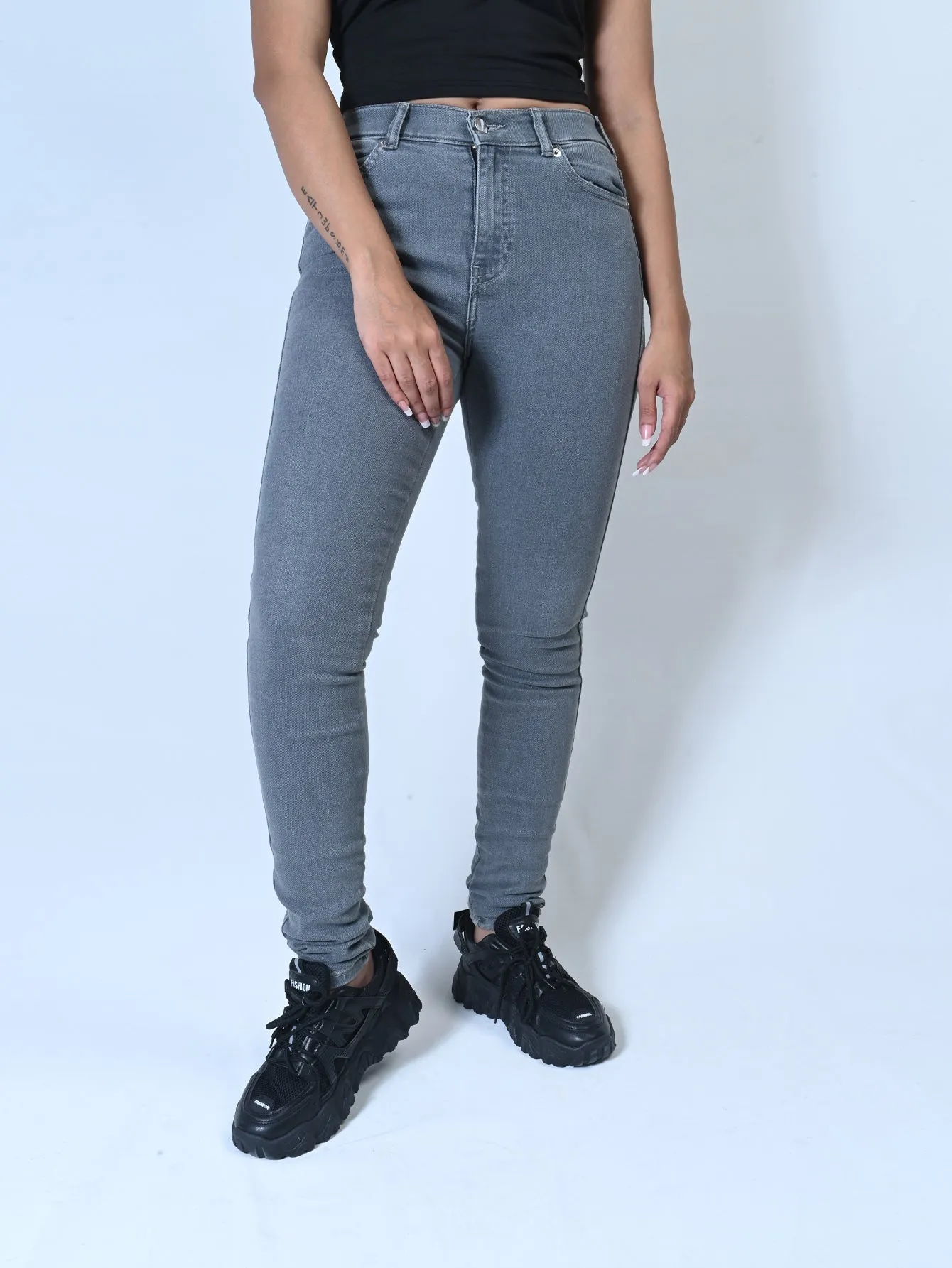 Skinny Fit Plain Jeans