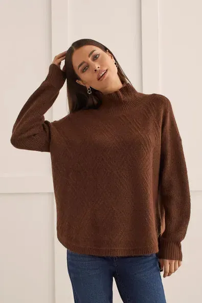 TR1528o Mock Neck Sweater
