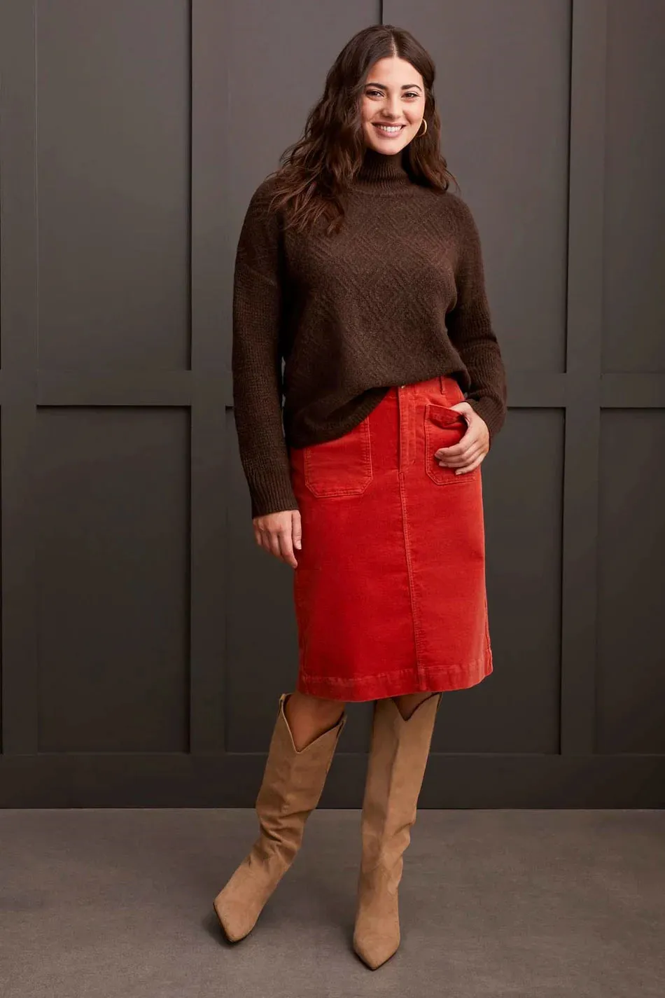 TR1528o Mock Neck Sweater