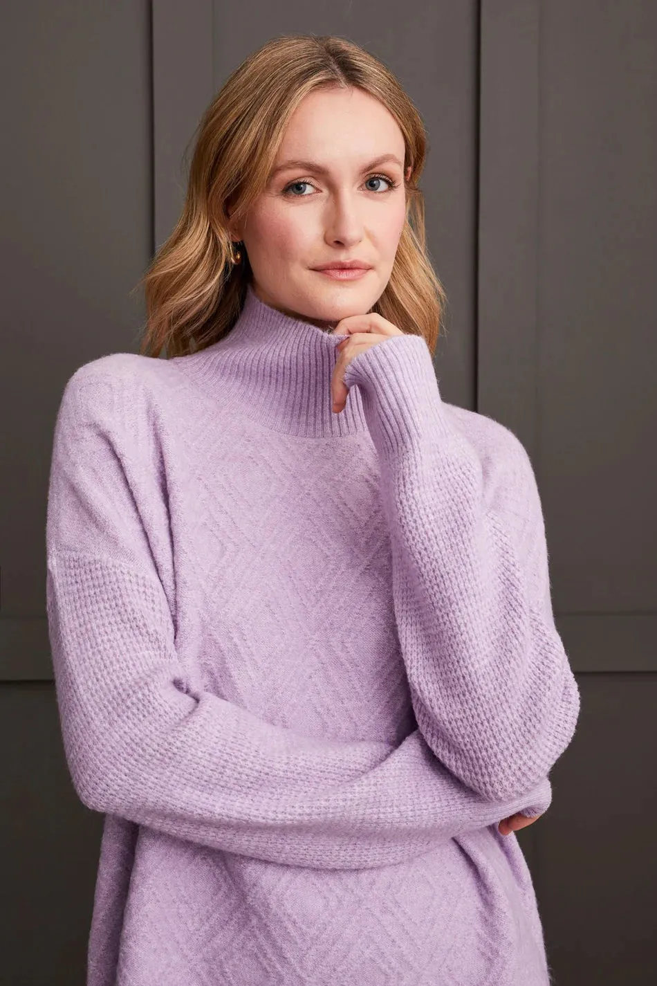 TR1528o Mock Neck Sweater