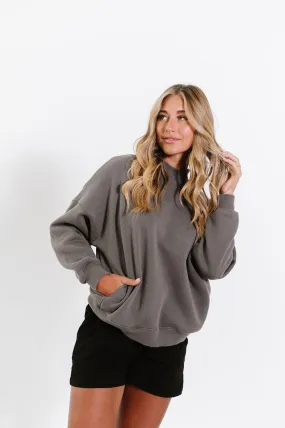 Troy Sweater in Charcoal