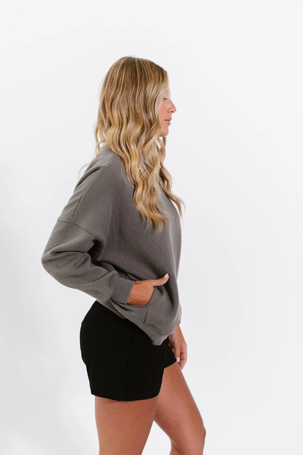 Troy Sweater in Charcoal