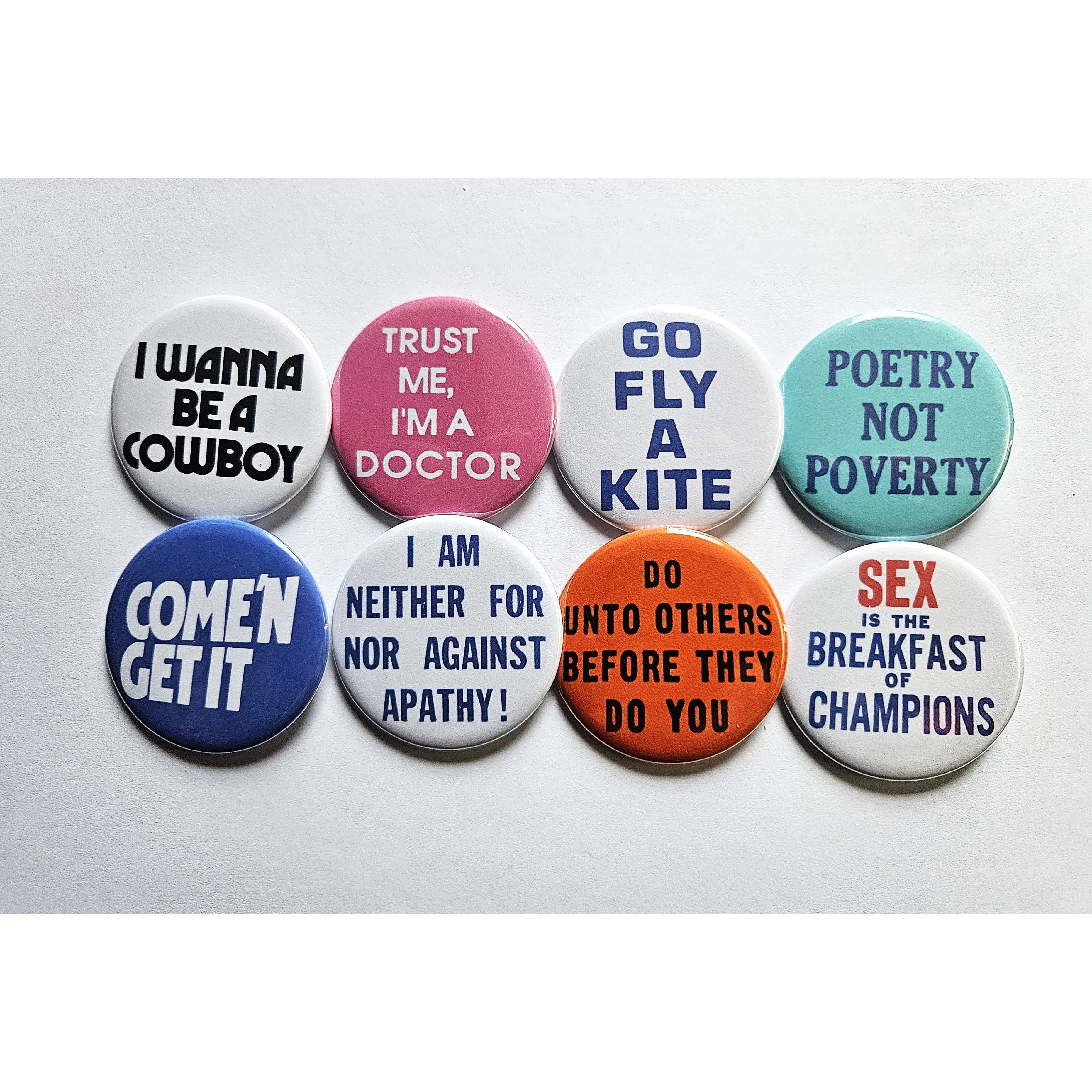 Vintage Reproduction I Am Neither For Nor Against Apathy Small Pinback Button | 1.25" Diameter