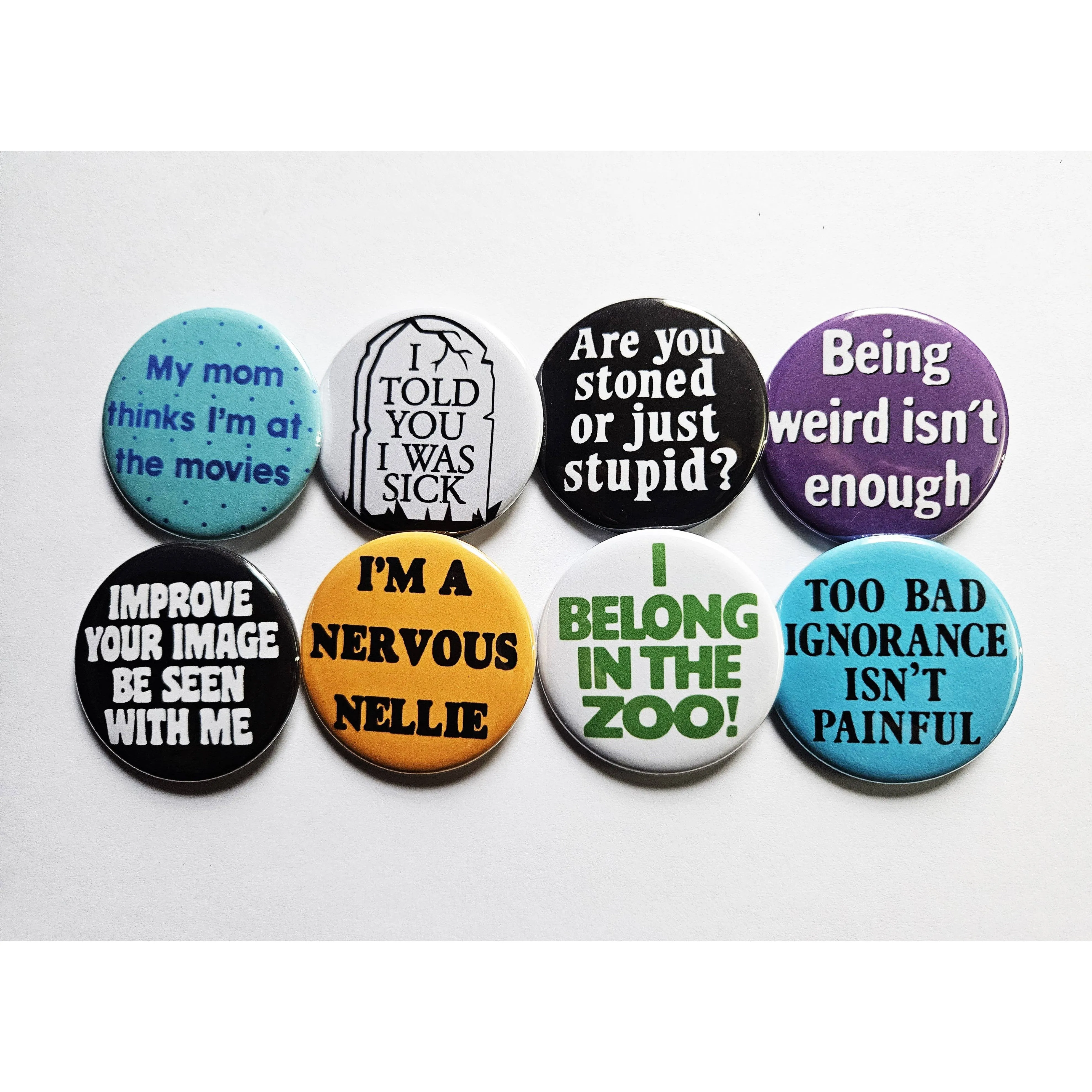 Vintage Reproduction Too Bad Ignorance Isn't Painful Small Pinback Button | 1.25" Diameter