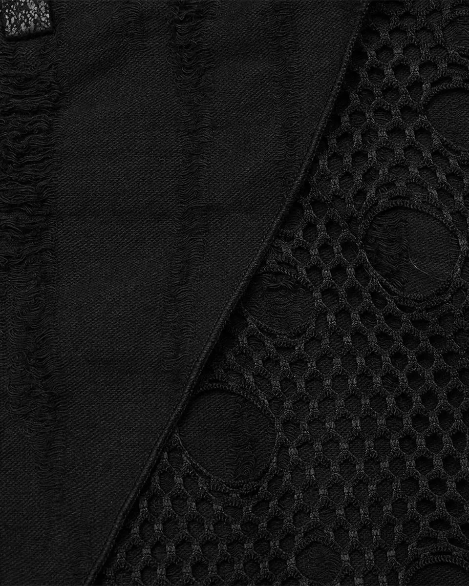 WQ-652BQM-BKM Mens Long Apocalyptic Punk Skirt
