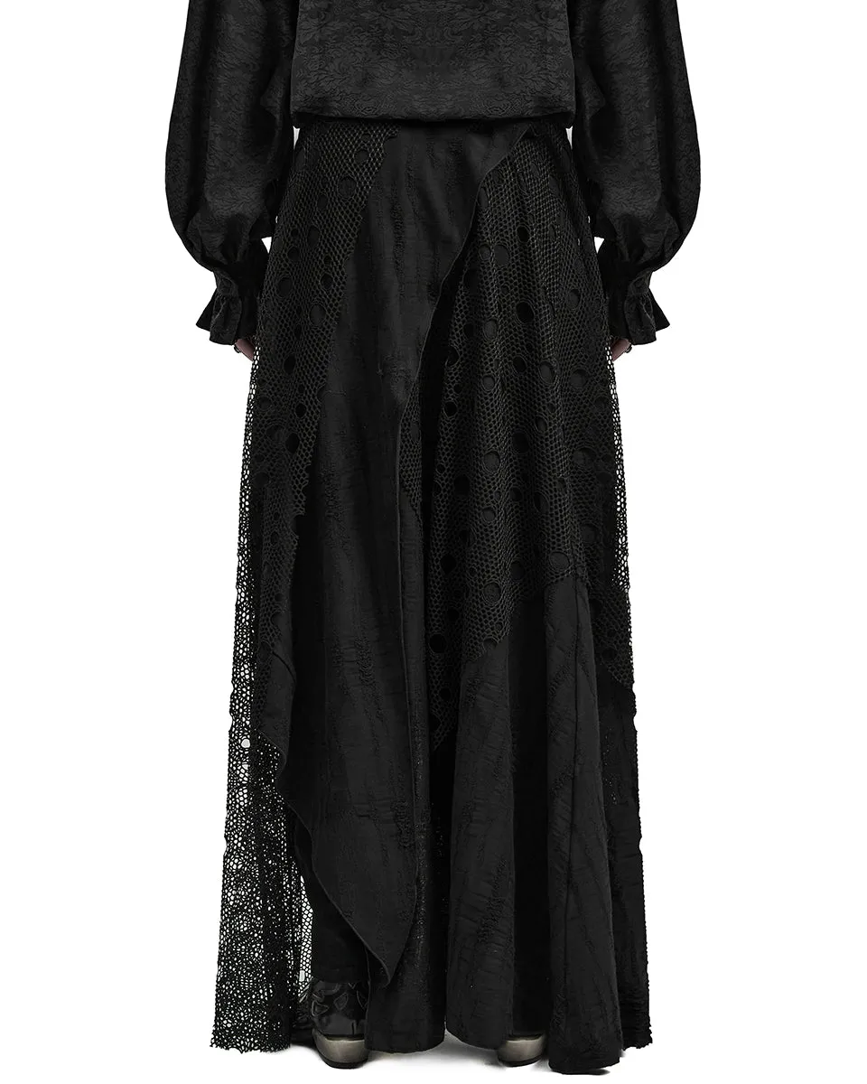 WQ-652BQM-BKM Mens Long Apocalyptic Punk Skirt