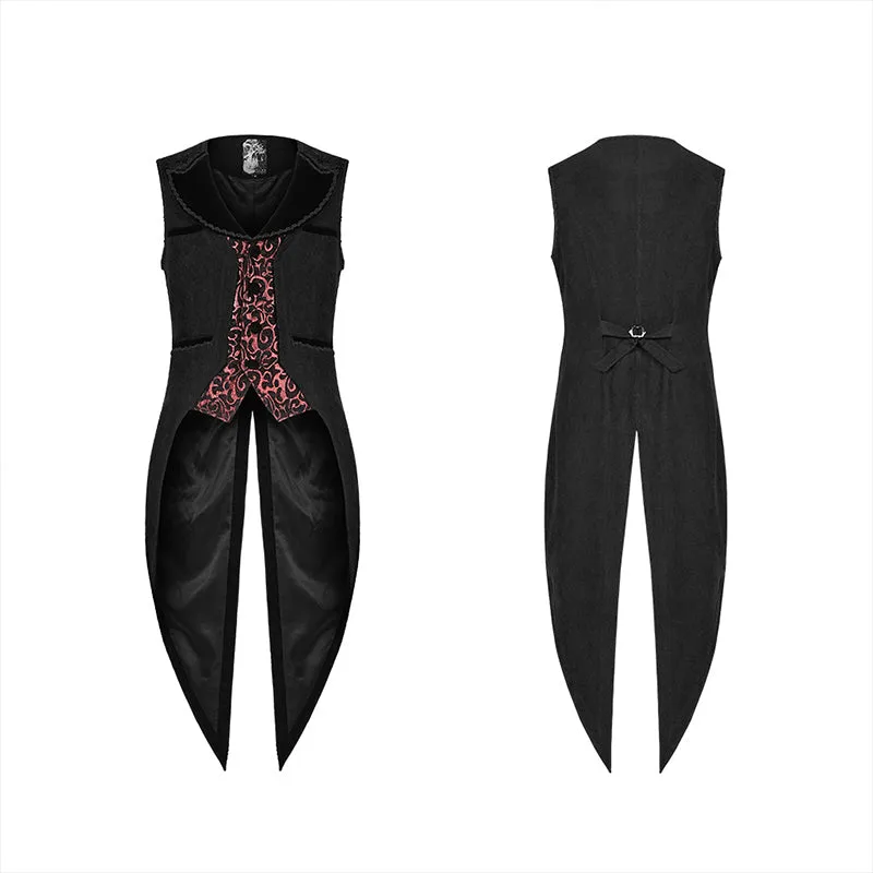 WY-1248MJM Gothic gorgeous swallowtail mid-length vest