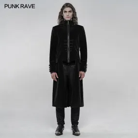WY-1251XCM Elaborately embroidered gothic mid-length coat